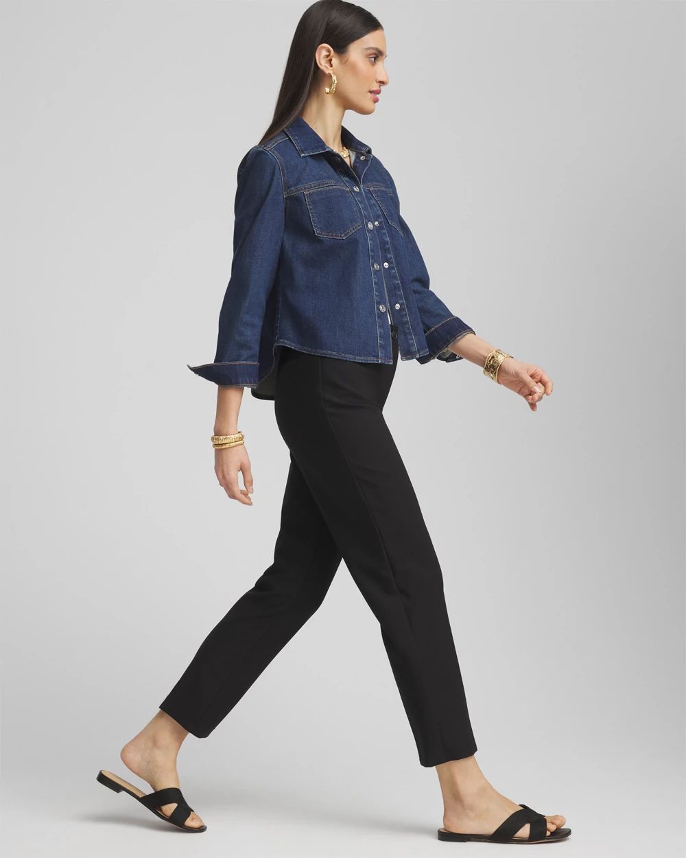 Fly Front Ankle Pants click to view larger image.
