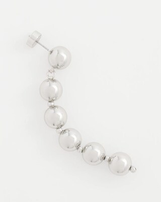 No Droop™ Silver Tone Bead Earrings