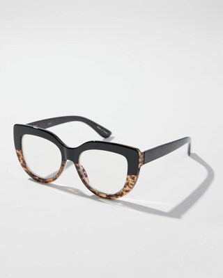 Leopard Print Colorblock Readers