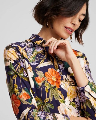 No Iron™ Stretch Floral Print Shirt