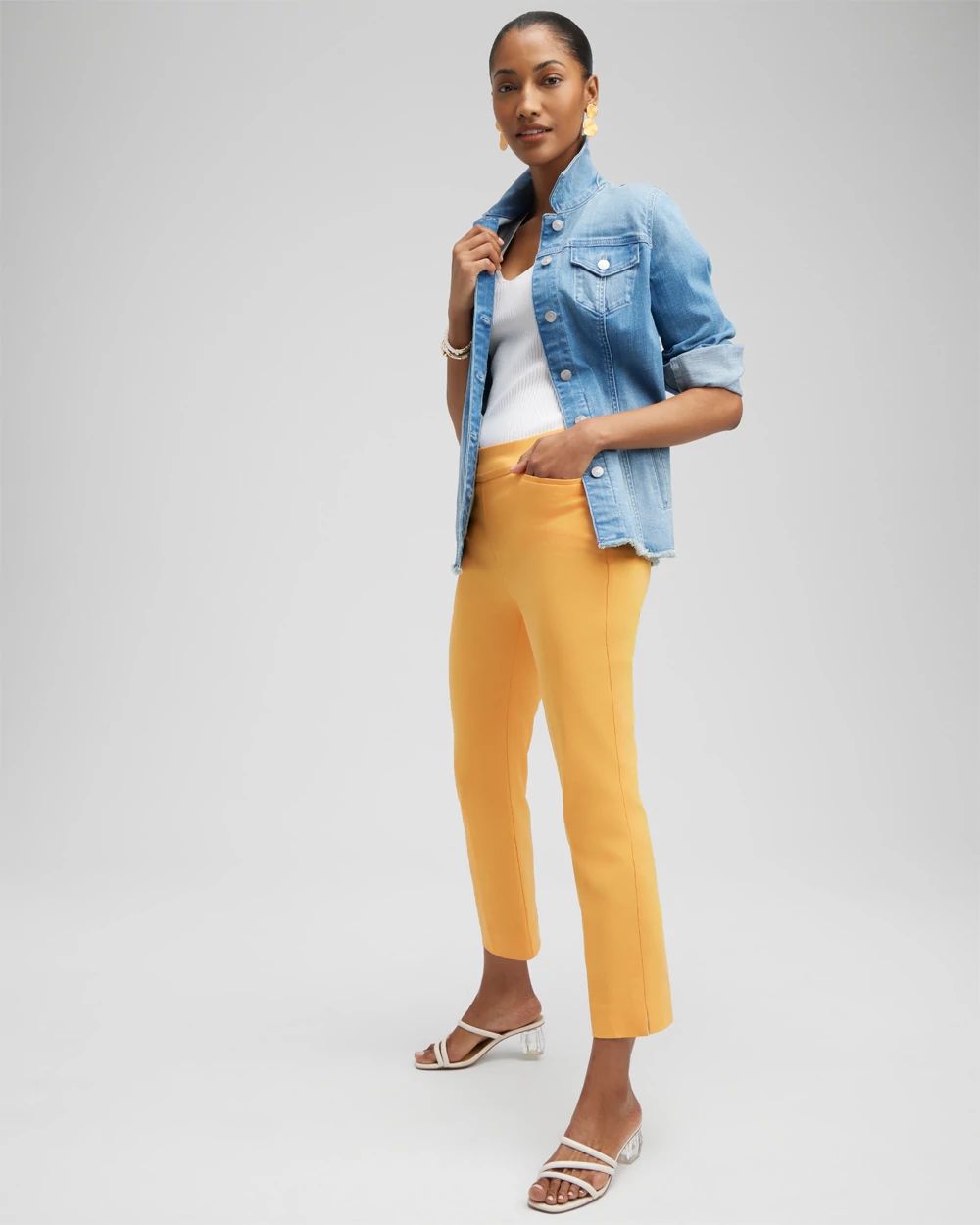 Brigitte™ Pull-On Slim Cropped Pants