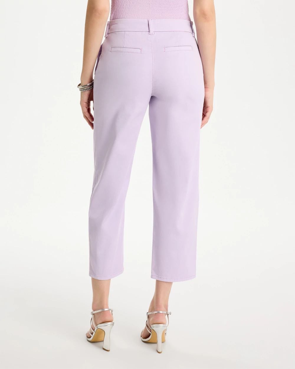 Relaxed Boyfriend Chino Crop Pants click to view larger image.