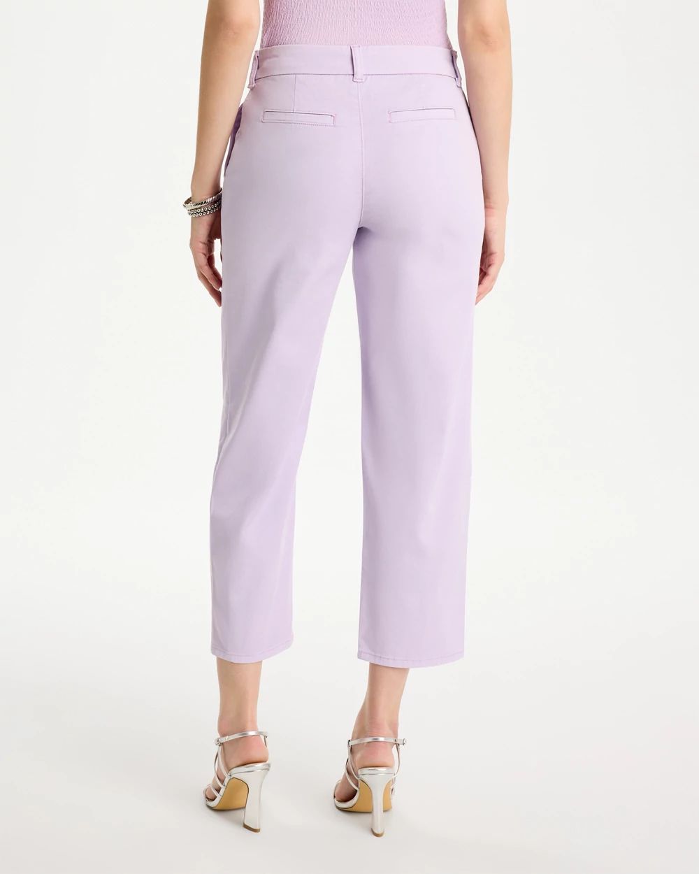 Relaxed Boyfriend Chino Crop Pants
