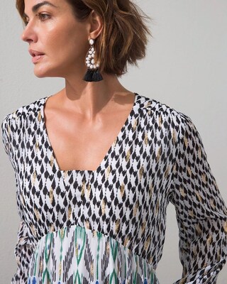 40th Anniversary Ikat Clip Dot Dress