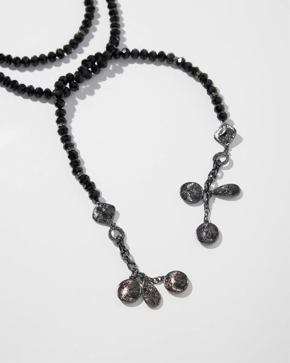 Black Lariat Necklace