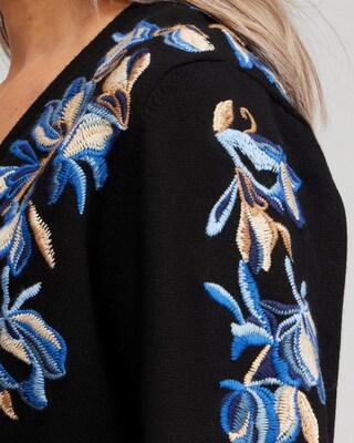 Floral Embroidered Cardigan