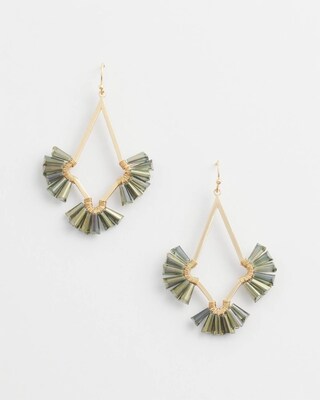 No Droop™ Olive Beaded Drop Earrings