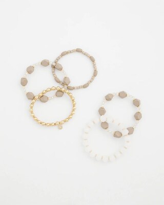 Neutral Stretch Set of Five Bracelets