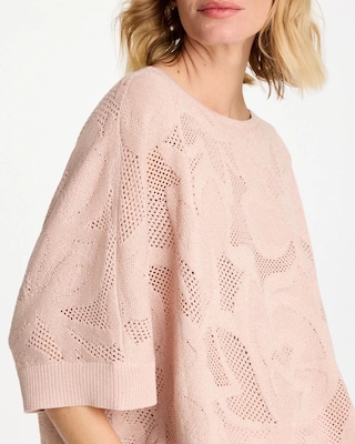 Boatneck Rounded Hem Poncho click to view larger image.