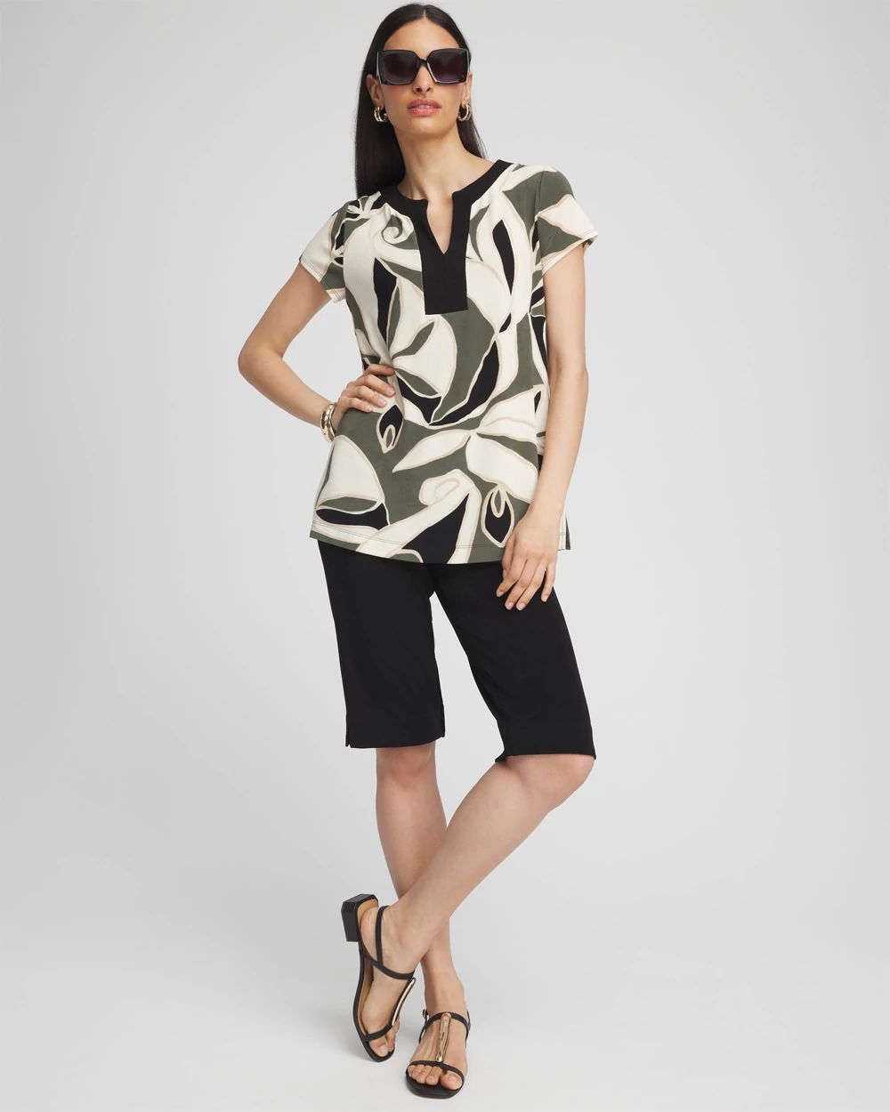 Travelers™ Leaves Cap Sleeve Kurta