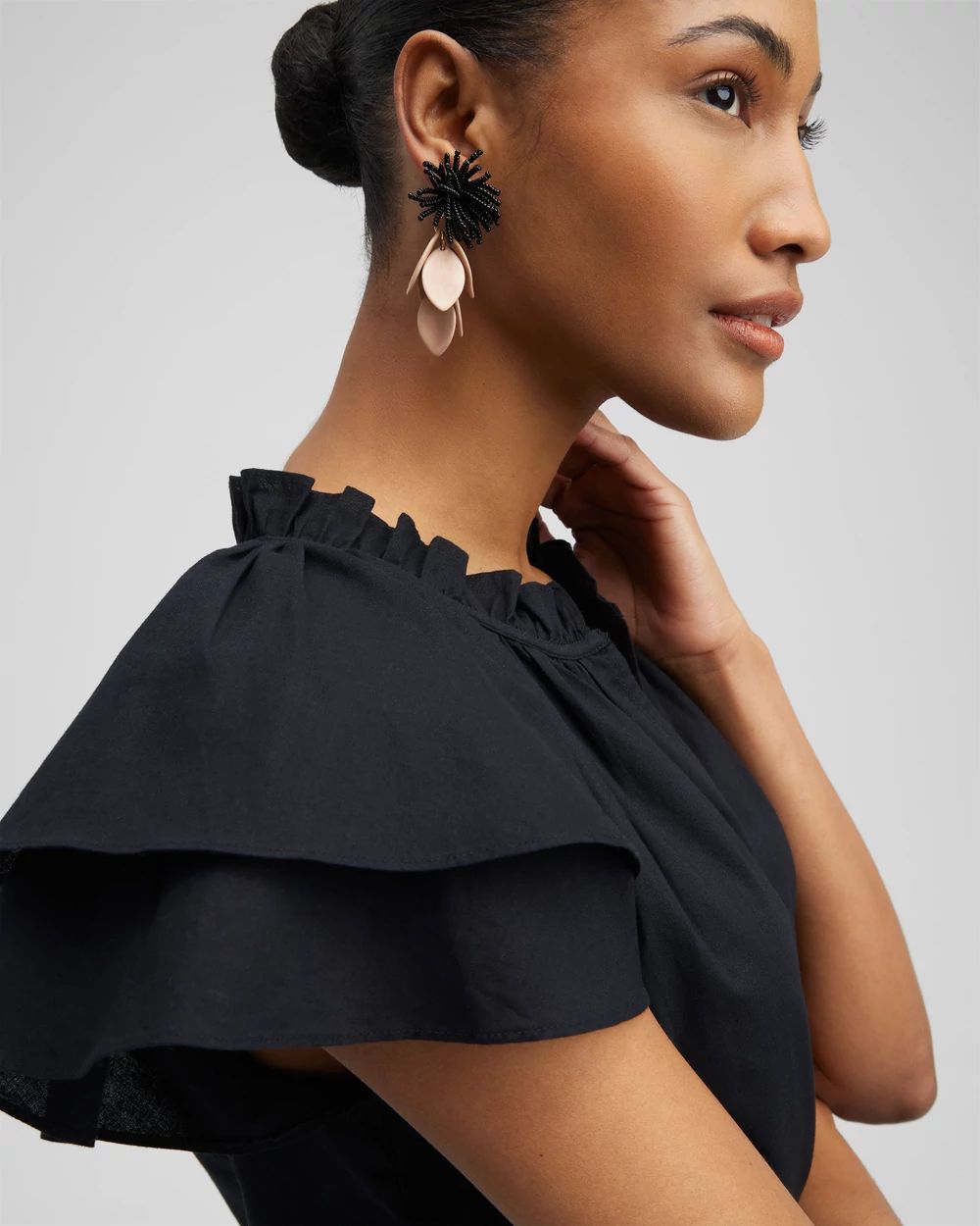 No Droop™ Taupe Petal Earrings