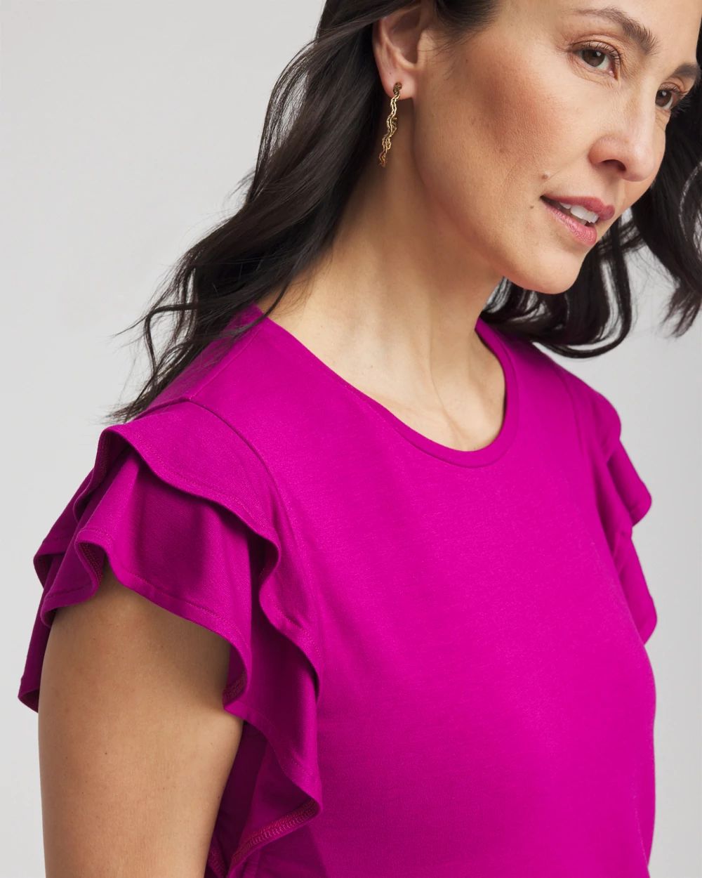 Touch of Cool™ Flutter Sleeve Tee