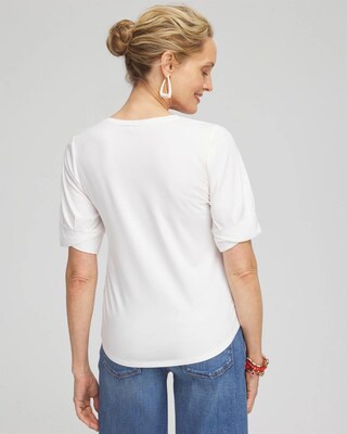 Touch of Cool™ Pleated Roll Cuff Tee