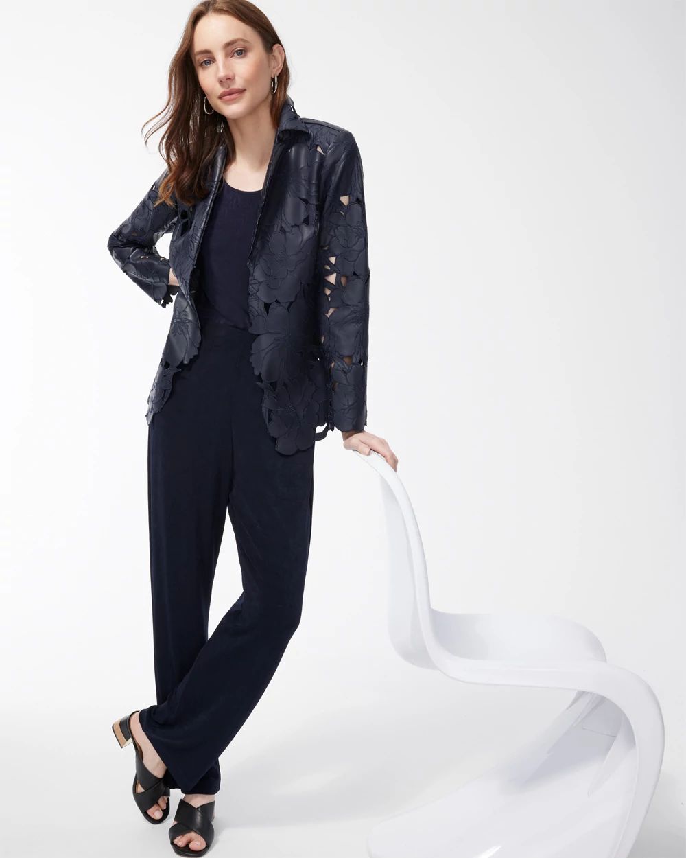 Travelers Collection Faux Leather Jacket