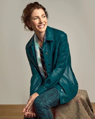 Faux Leather Shacket