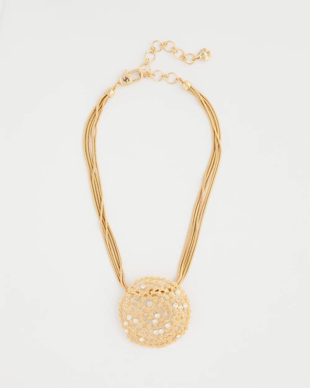 Sea Foam Medallion Pendant Necklace