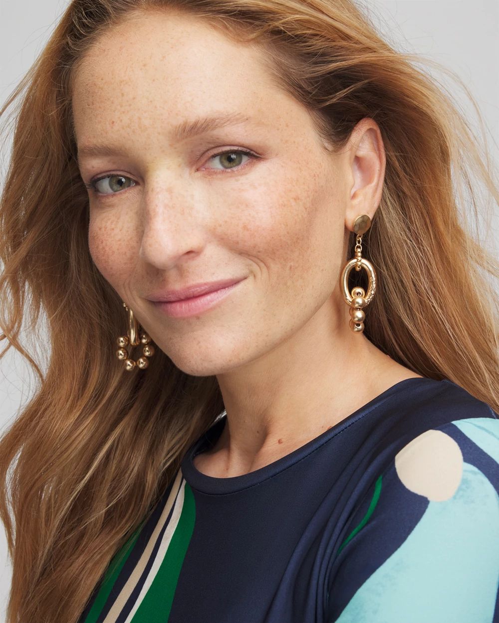 Tiered Beaded Hoops