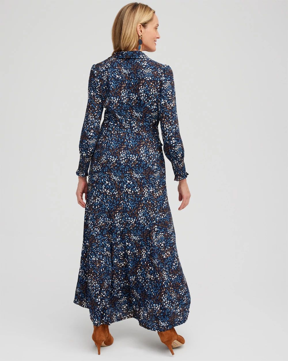 Dot Print Shirt Dress