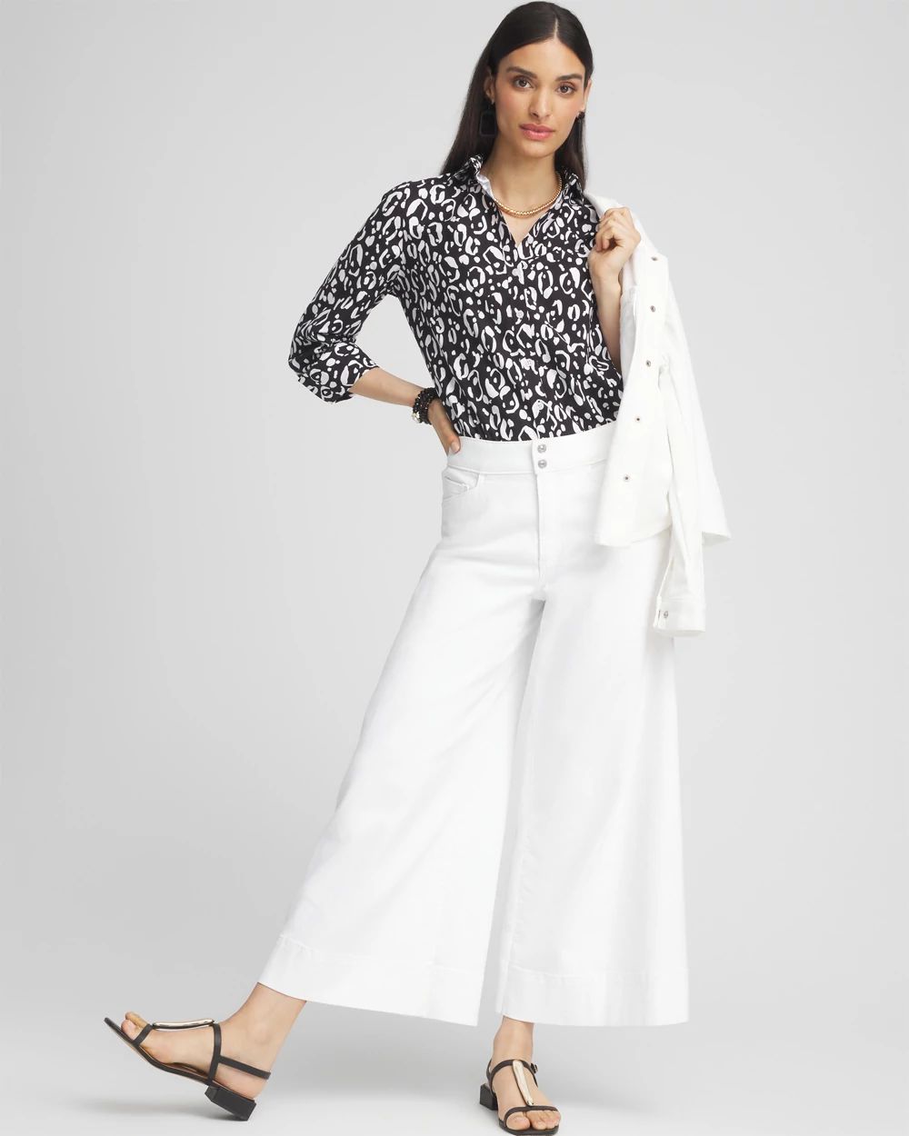 No Iron™ Stretch Leopard Shirt