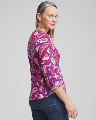 Paisley Everyday 3/4 Sleeve Tee click to view larger image.