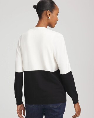 Colorblock Long Sleeve Cardigan click to view larger image.
