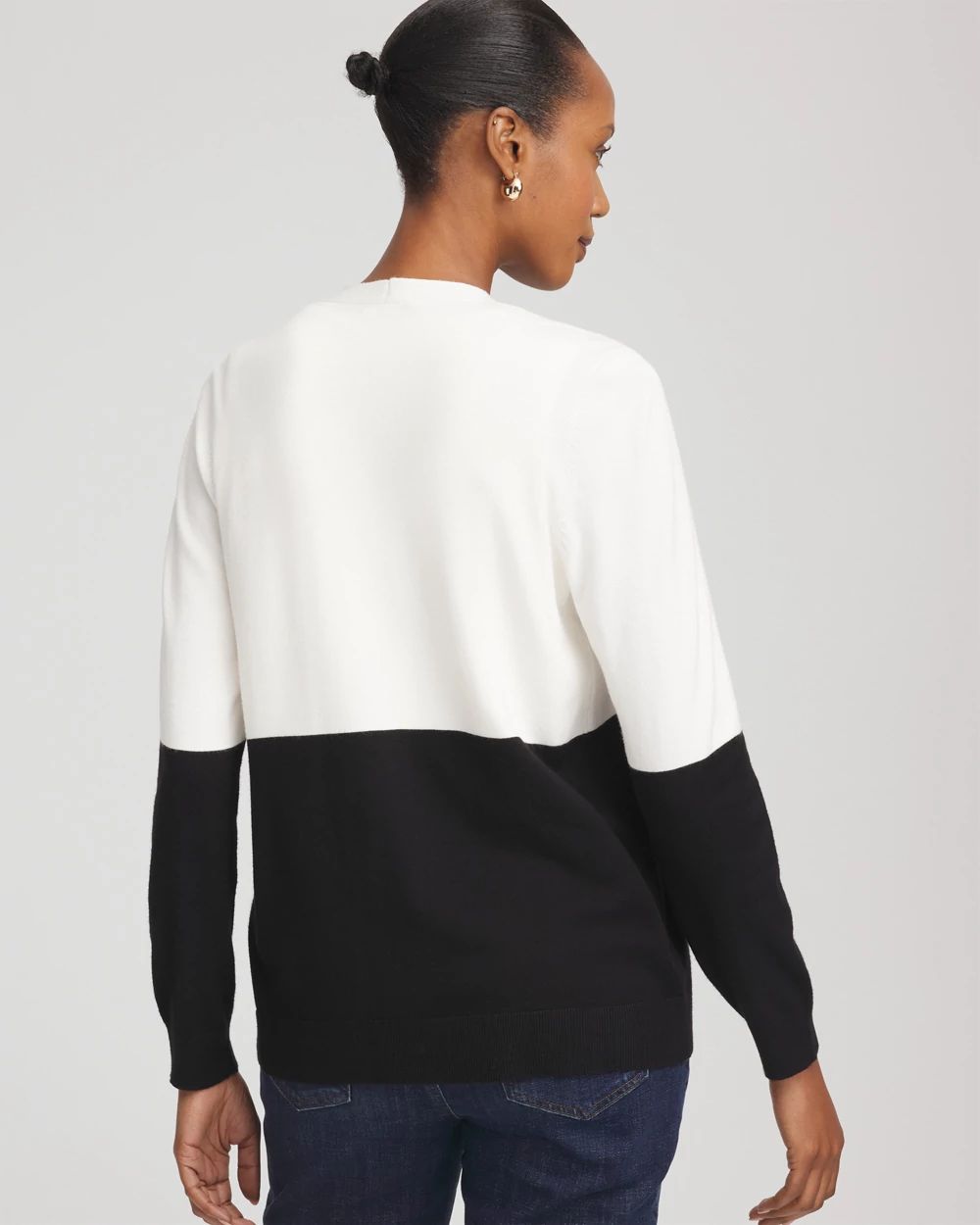 Colorblock Long Sleeve Cardigan