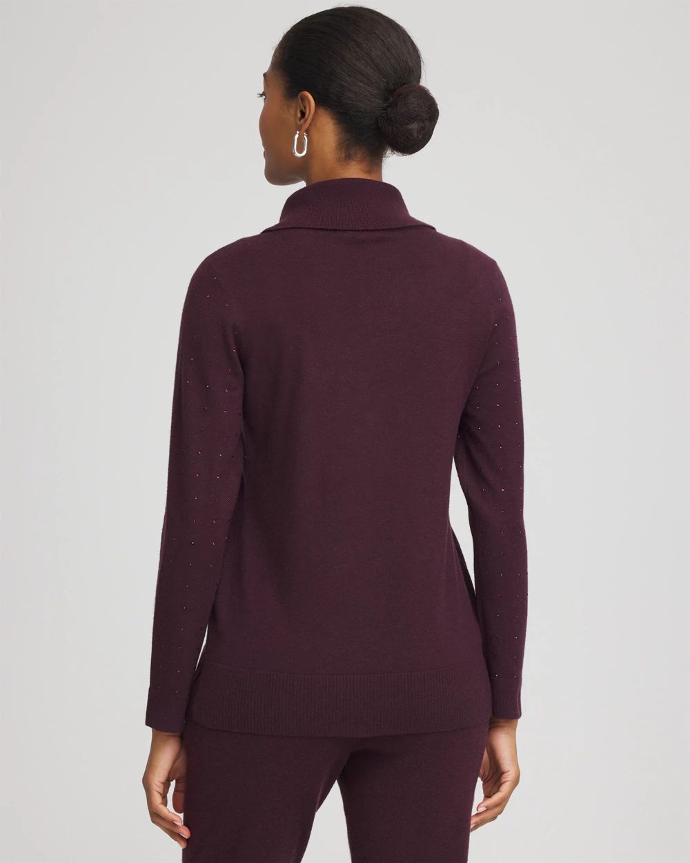 Zenergy® Luxe Diamante Cowlneck Tunic click to view larger image.
