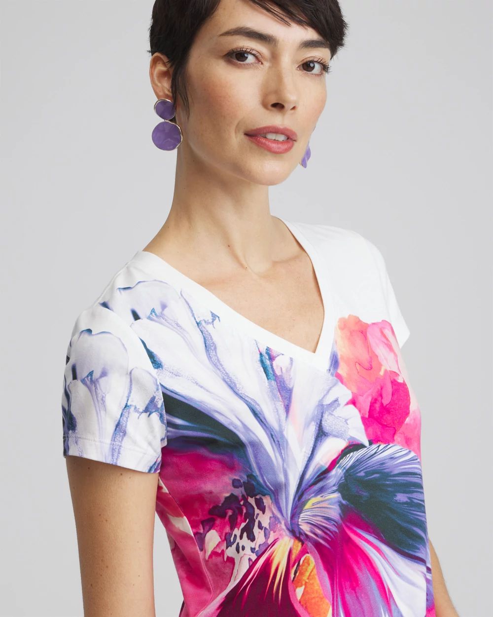 Floral V-neck Perfect Tee