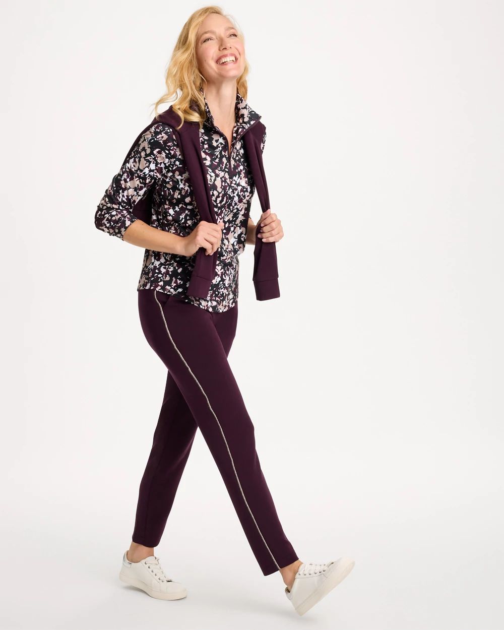 Zenergy® Caviar Bead Scuba Ankle Pants