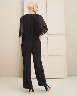 Jumpsuit with Attached Capelet