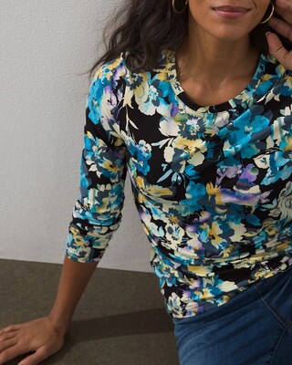 Touch of Cool Floral Layering Tee