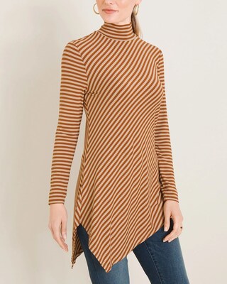 Mock-Neck Asymmetrical-Hem Top