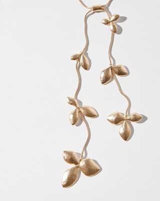 Adjustable Leaf Pendant Y-Necklace