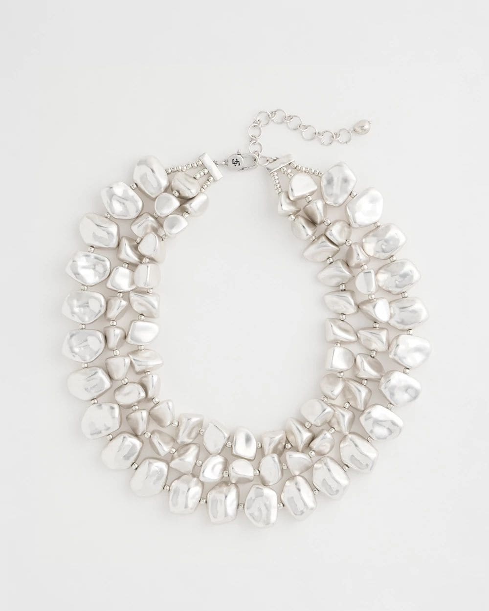Chunky Silver Multi-Strand Necklace
