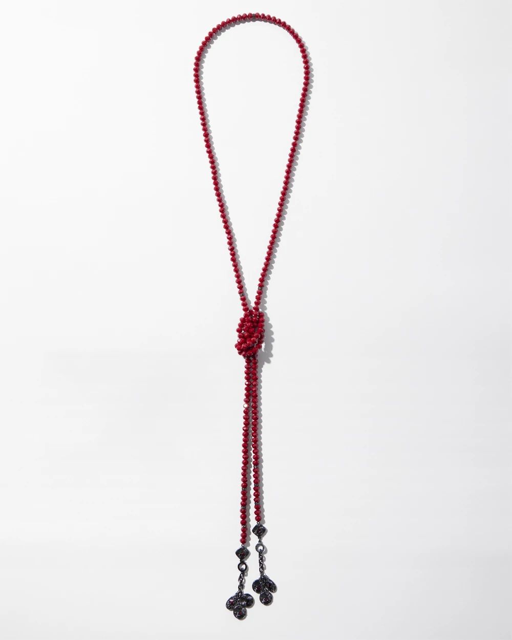 Red Lariat Necklace