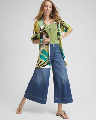 Summer Romance Palms Midi Cardigan