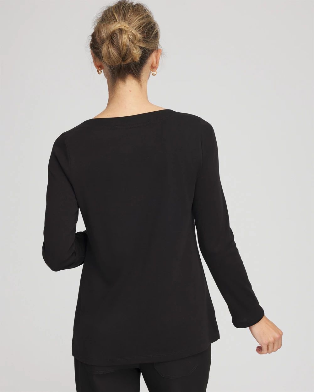 Stretch Cotton Boatneck Tunic