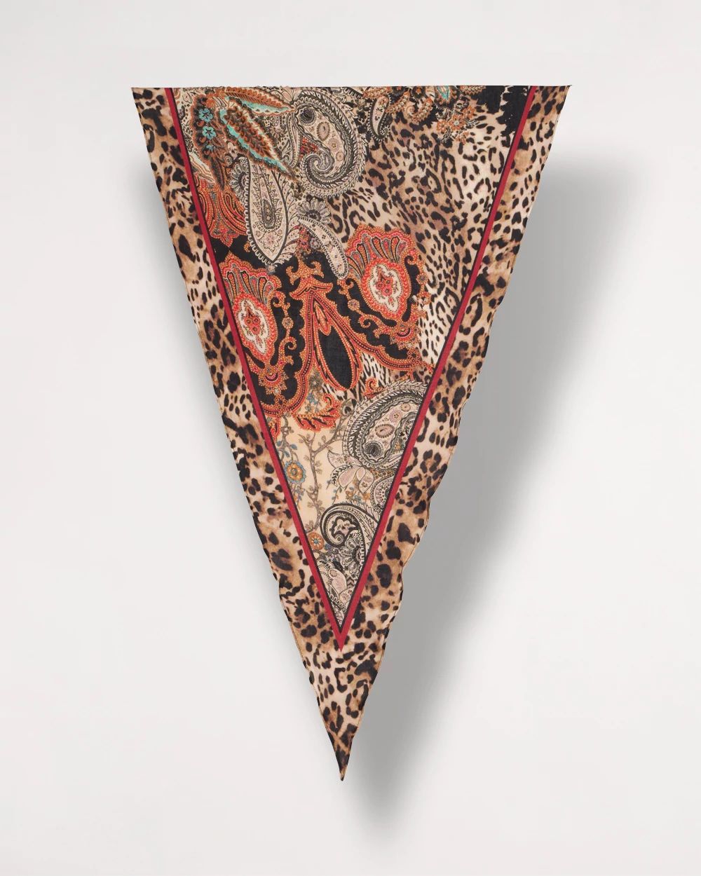Mixed Animal Print Triangle Scarf click to view larger image.