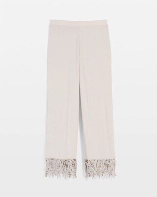 Petite Travelers™ Lace Trim Cropped Pants click to view larger image.