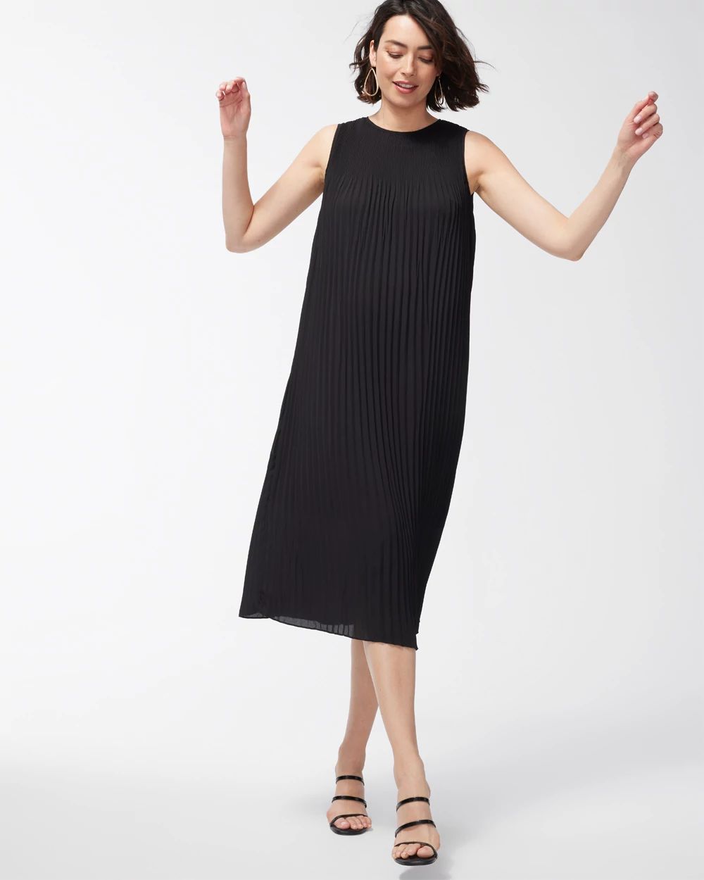 Black Label Georgette Pleated Dress