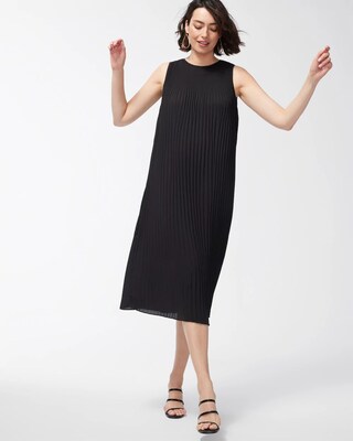 Black Label Georgette Pleated Dress