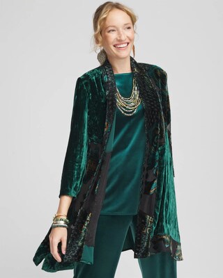 Travelers™ Collection Burnout Velvet Jacket