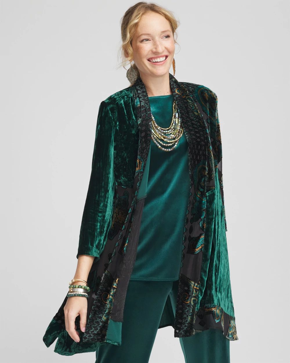 Travelers™ Collection Burnout Velvet Jacket