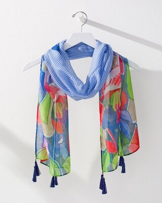 Tropical Print Oblong Scarf