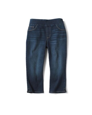Pull-On Denim Capris