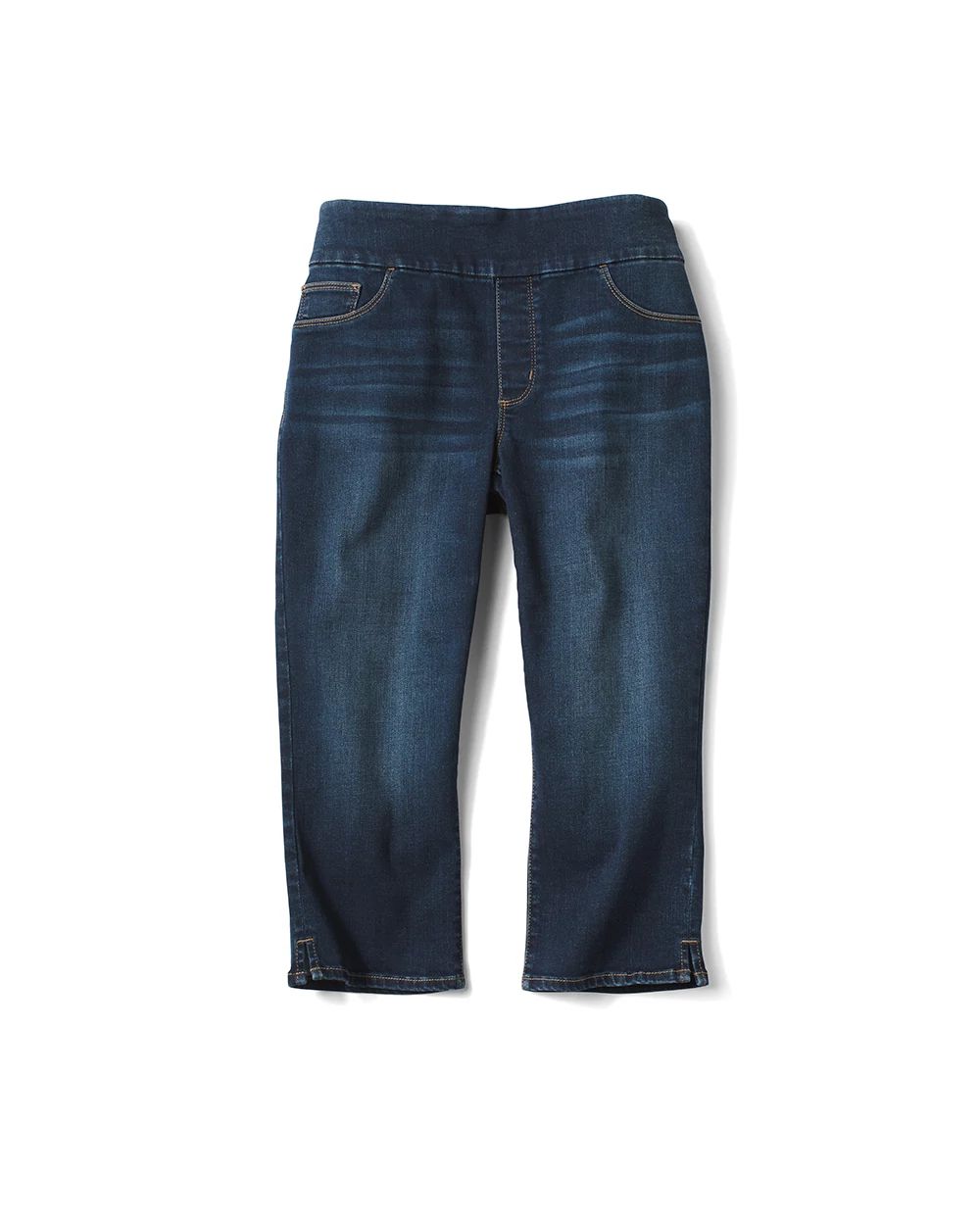 Pull-On Denim Capris