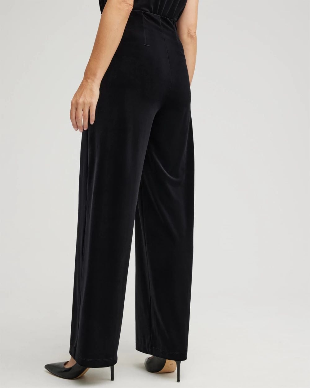 Travelers Collection Velvet Wide Leg Pants click to view larger image.