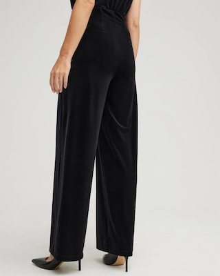 Travelers Collection Velvet Wide Leg Pants click to view larger image.