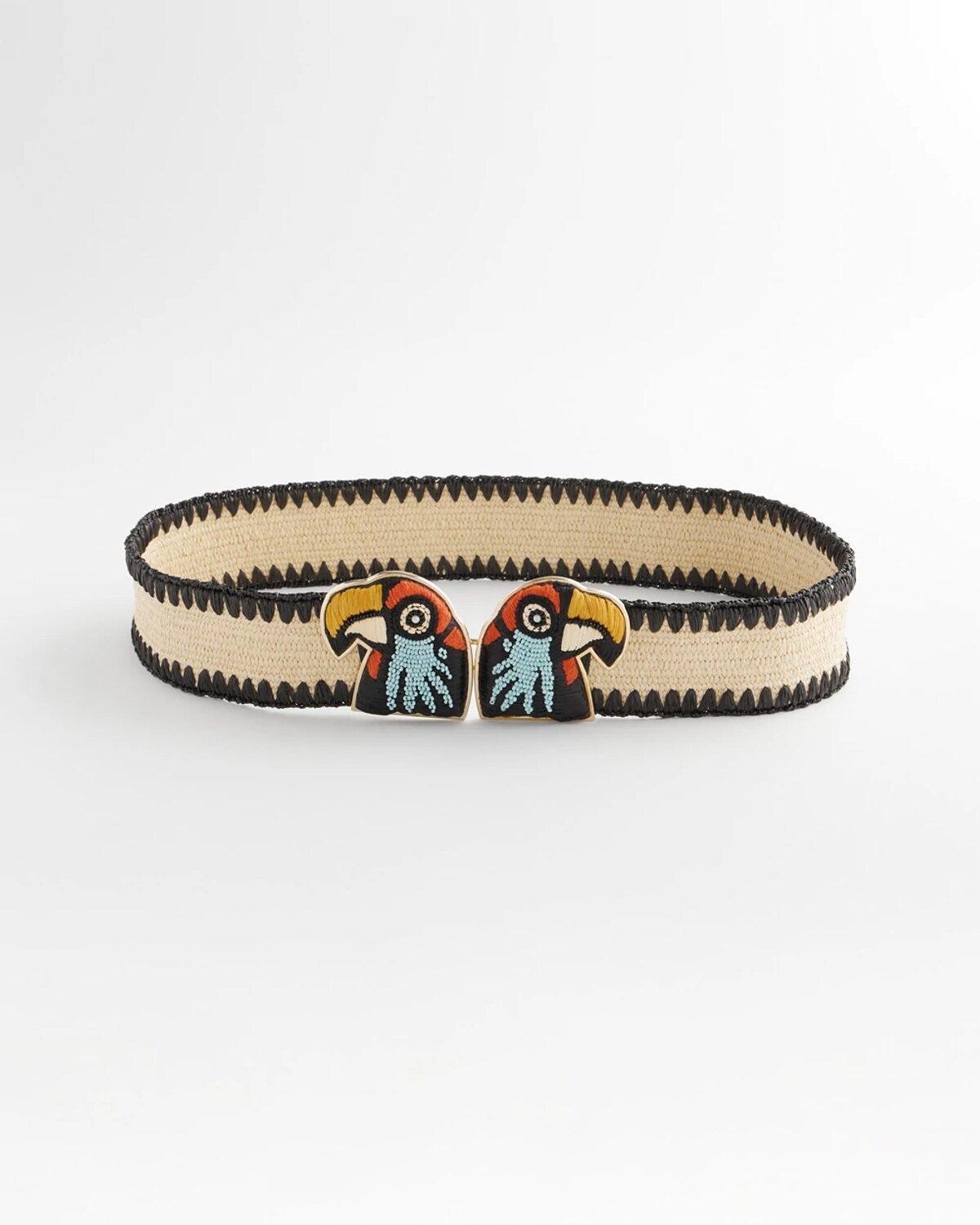 Chico's Tropical Parrot Stretch Belt