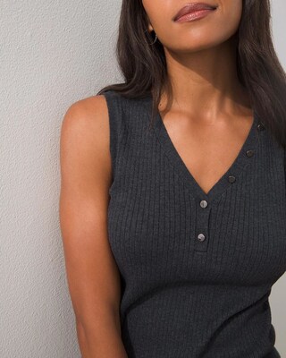Zenergy Cotton Cashmere Henley Tank